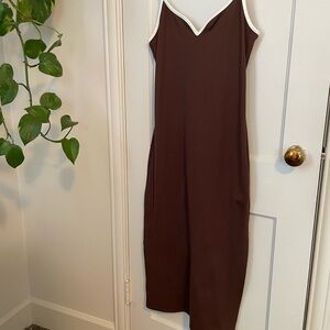 Abercrombie & Fitch Chocolate Dress with Ivory piping